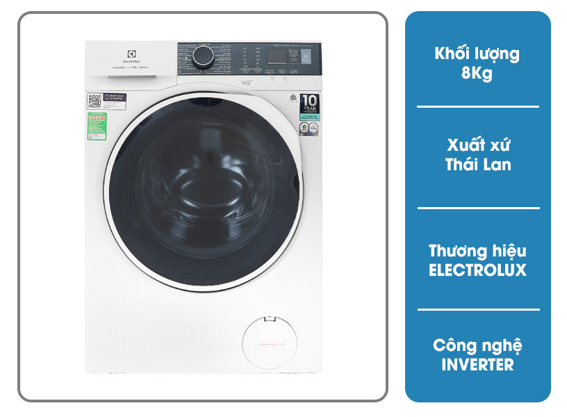 Máy giặt Electrolux Inverter 8 kg EWF8024P5WB Hải Phòng