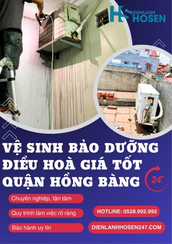 Vệ sinh, bảo dưỡng điều hòa chuyên nghiệp tại Hồng Bàng